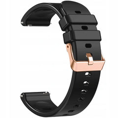 PASEK SILIKONOWY DO SMARTWATCHA ZEGARKA CZARNY 20 MM UNIWERSLANY