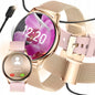 SMARTWATCH ZEGAREK DAMSKI POLSKIE MENU ROZMOWY POWIADOMIENIA SPORT ZŁOTY