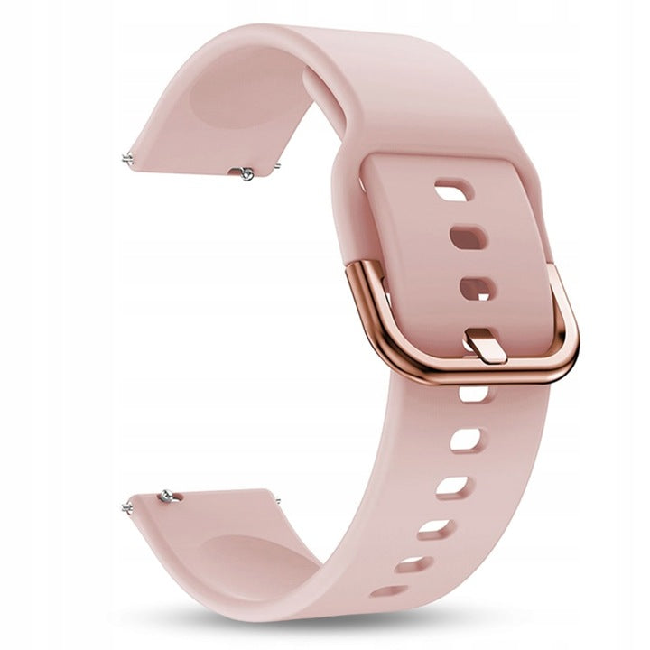 PASEK SILIKONOWY DO SMARTWATCHA ZEGARKA PUDROWY RÓŻOWY 20 MM