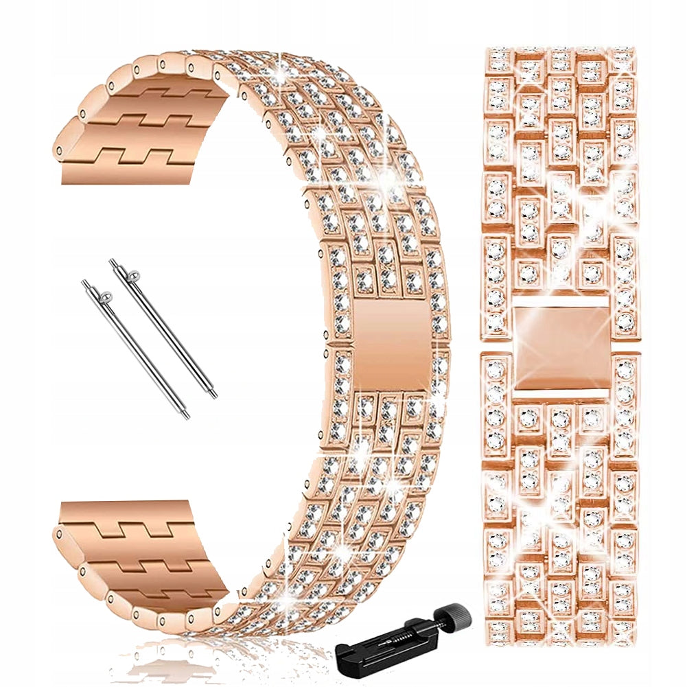 BRANSOLETKA PASEK OPASKA DO SMARTWATCHA CYRKONIE 18MM CRYSTAL